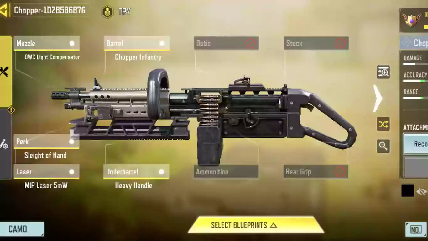 بهترین تفنگ های کالاف دیوتی موبایل Chopper