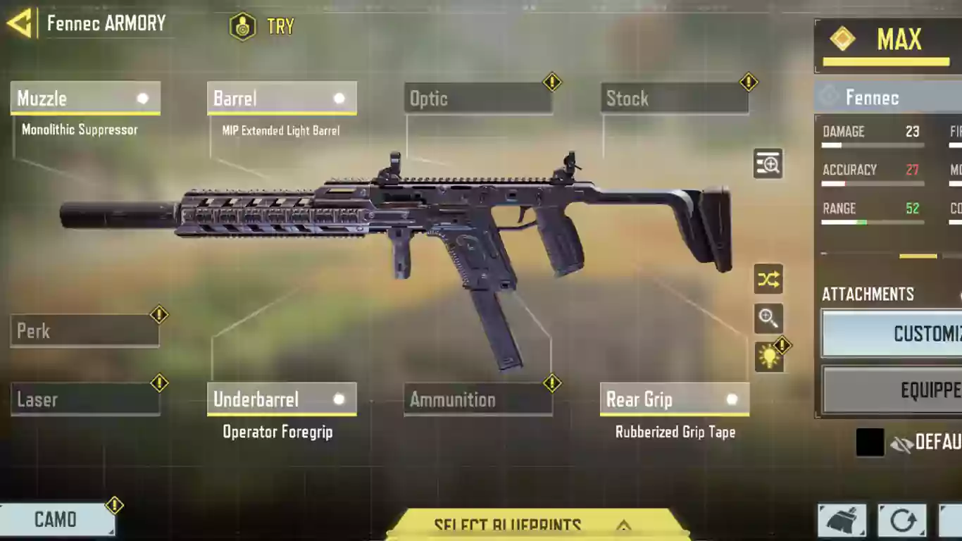 Fennec - بهترین smg کالاف دیوتی موبایل