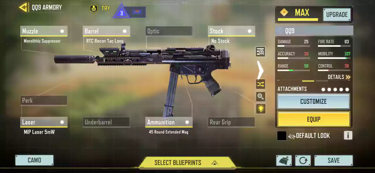 بهترین لودات برای SMG کالاف موبایل