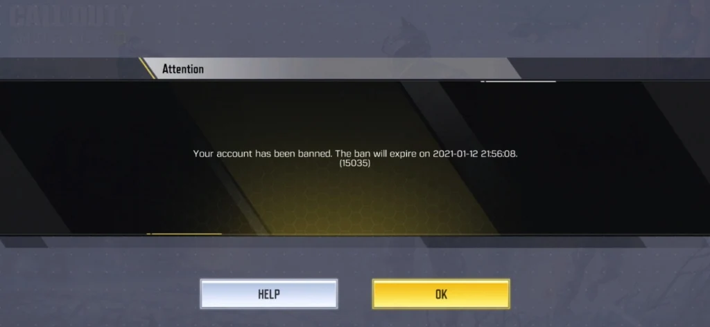 ارور بن شدن اکانت کالاف موبایل