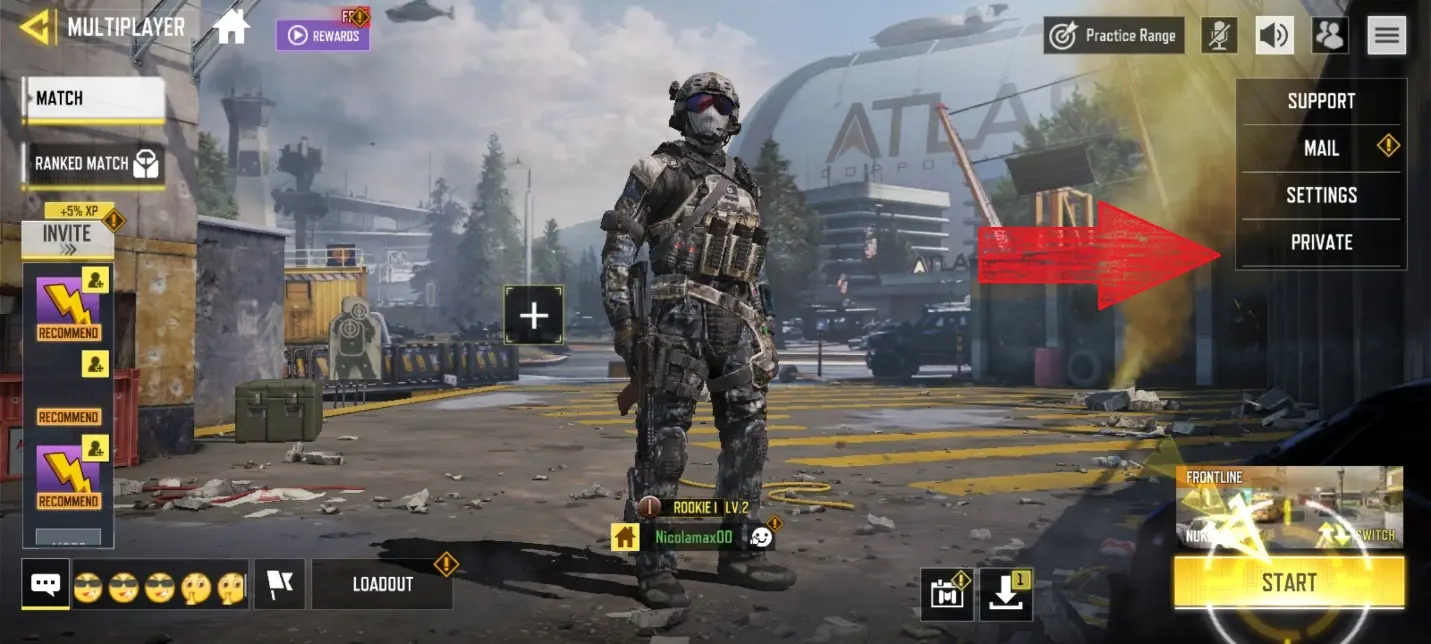 ساخت کاستوم روم در کالاف موبایل