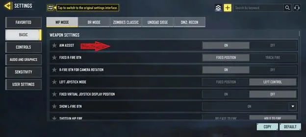 فعال کردن ایم اسیست در کالاف موبایل