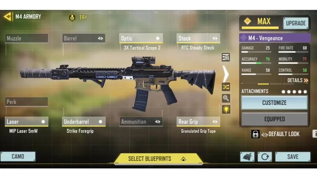 بهترین اتچمنت m4 لجند برای بتل