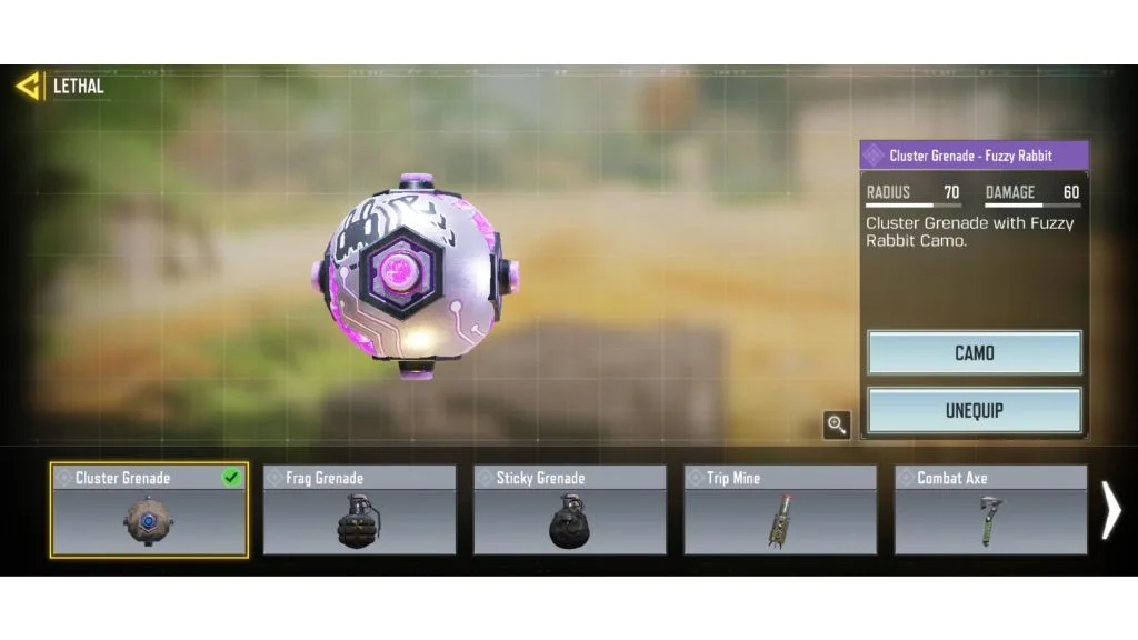 Cluster Grenade کالاف دیوتی موبایل