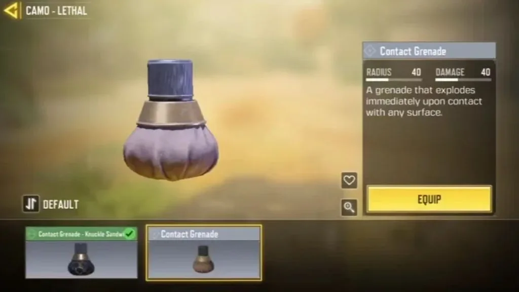 Contact Grenade کالاف دیوتی موبایل