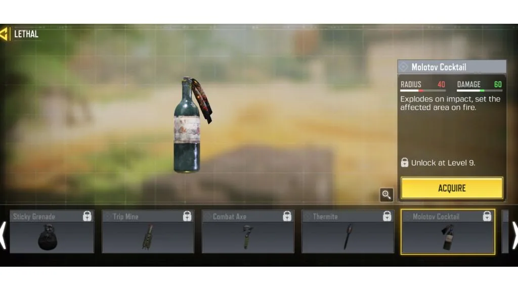 Molotov Cocktail کالاف موبایل