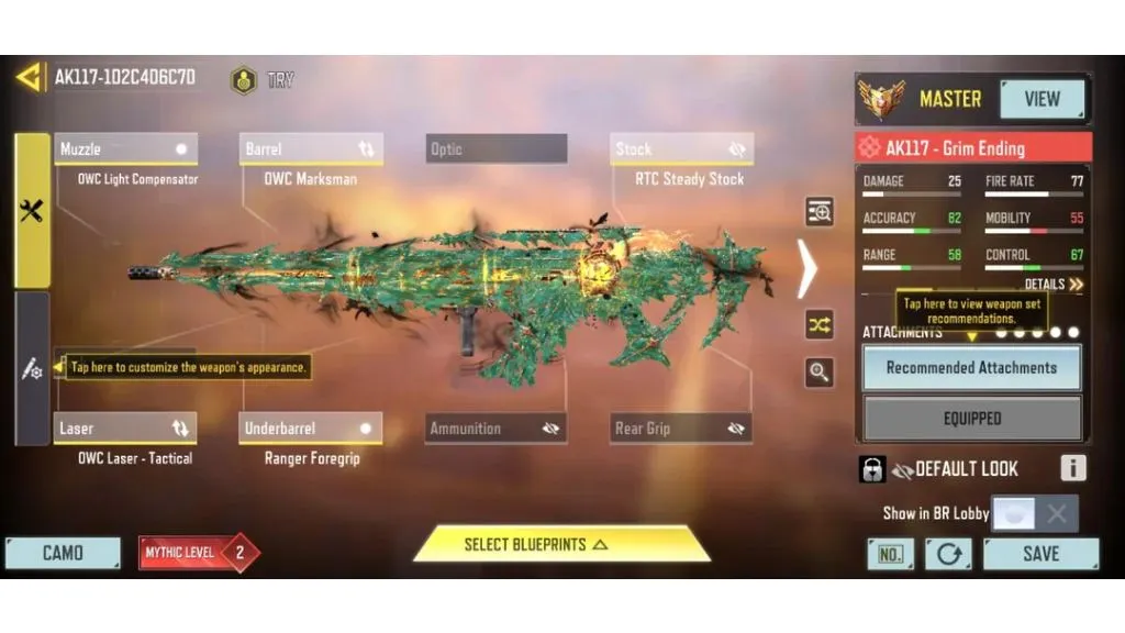 بهترین اتچمنت ak117 متیک برای بتل