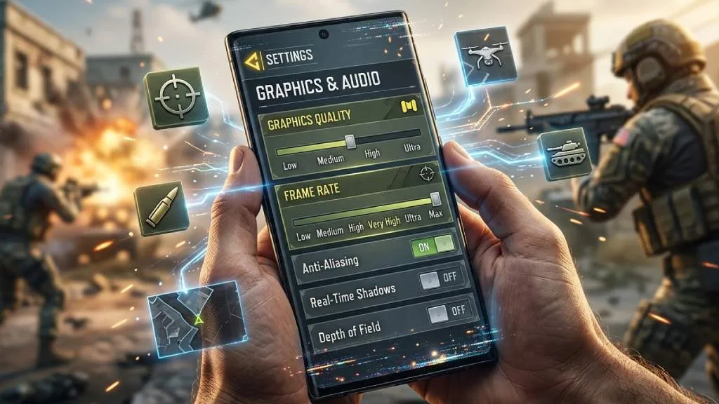 بهترین تنظیمات گرافیکی کالاف برای گوشی سامسونگ