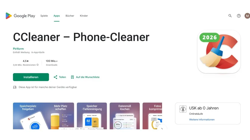 برنامه CCleaner برای کاهش لگ در کالاف دیوتی موبایل