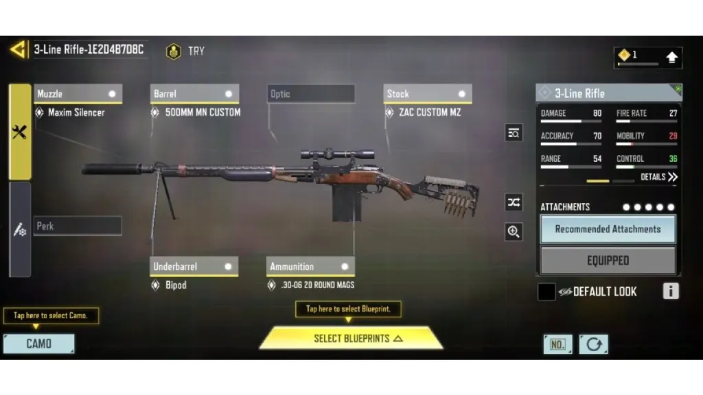 بهترین اتچمنت 3 Line Rifle برای بتل رویال